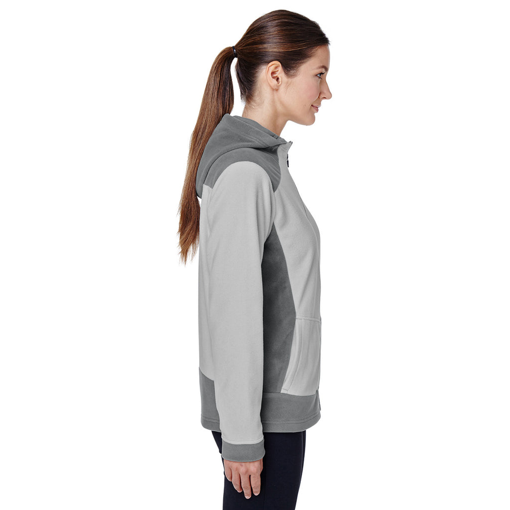 Team 365 Women's Sport Graphite/Sport Silver Rally Colorblock Microfleece Jacket