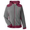 Team 365 Women's Sport Maroon/Sport Graphite Rally Colorblock Microfleece Jacket