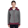 Team 365 Women's Sport Maroon/Sport Graphite Rally Colorblock Microfleece Jacket