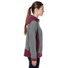 Team 365 Women's Sport Maroon/Sport Graphite Rally Colorblock Microfleece Jacket