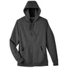 Team 365 Men's Dark Grey Heather Zone HydroSport Heavyweight Full-Zip Hooded Sweatshirt