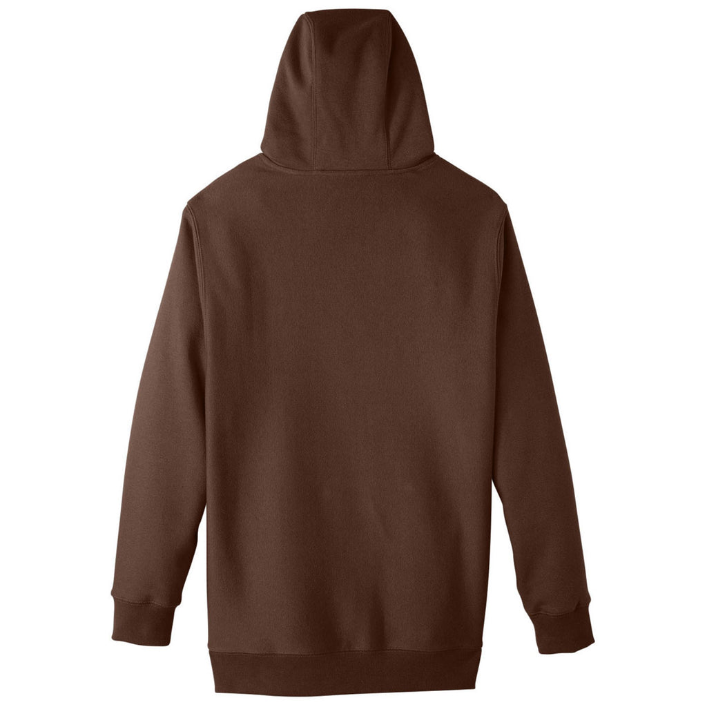 Team 365 Unisex Sport Dark Brown Zone HydroSport Heavyweight Pullover Hooded Sweatshirt