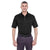 UltraClub Men's Black Platinum Performance Pique Polo with TempControl Technology