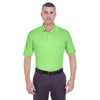 UltraClub Men's Light Green Platinum Performance Pique Polo with TempControl Technology