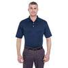 UltraClub Men's Navy Platinum Performance Pique Polo with TempControl Technology