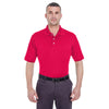 UltraClub Men's Red Platinum Performance Pique Polo with TempControl Technology