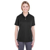 UltraClub Women's Black Platinum Performance Pique Polo with TempControl Technology