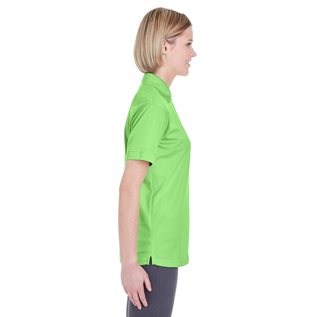 UltraClub Women's Light Green Platinum Performance Pique Polo with TempControl Technology