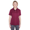 UltraClub Women's Maroon Platinum Performance Pique Polo with TempControl Technology