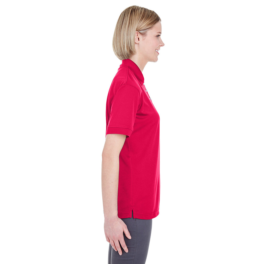 UltraClub Women's Red Platinum Performance Pique Polo with TempControl Technology