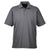 UltraClub Men's Black Heather Heathered Pique Polo