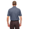 UltraClub Men's Navy Heather Heathered Pique Polo