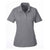 UltraClub Women's Charcoal Heather Heathered Pique Polo