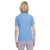 UltraClub Women's Columbia Blue Heather Heathered Pique Polo