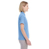 UltraClub Women's Columbia Blue Heather Heathered Pique Polo