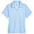 UltraClub Women's White/Columbia Blue Cavalry Twill Performance Polo