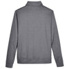 UltraClub Men's Charcoal Heather Navigator Heather Performance Full-Zip