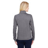 UltraClub Women's Charcoal Heather Navigation Heather Performance Full-Zip