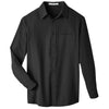 UltraClub Men's Black Bradley Performance Woven Shirt