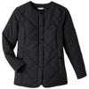 UltraClub Women's Black Dawson Quilted Hacking Jacket