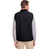 UltraClub Men's Black Dawson Quilted Hacking Vest