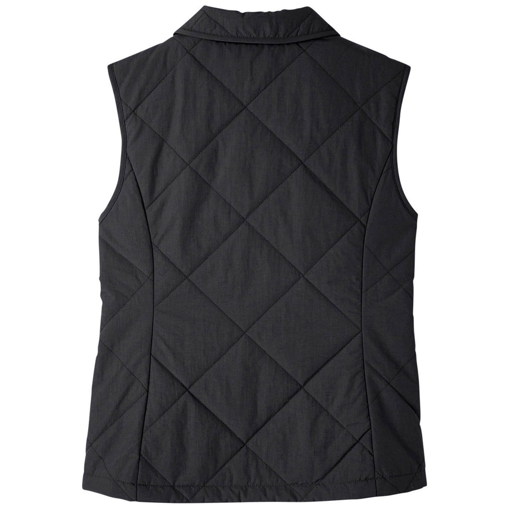 UltraClub Women's Black Dawson Quilted Hacking Vest