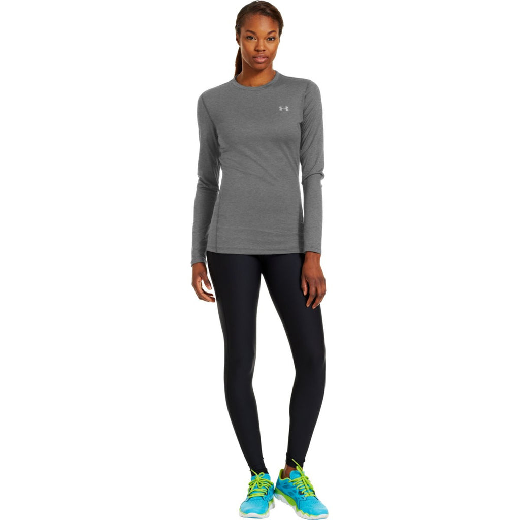 Under Armour Women's Carbon Heather ColdGear Fitted L/S Crew