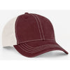 Pacific Headwear Maroon/Ivory Vintage Adjustable Trucker Mesh Cap