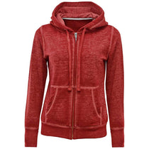 BAW Women's Vintage Red Burn-Out Full Zip Jacket