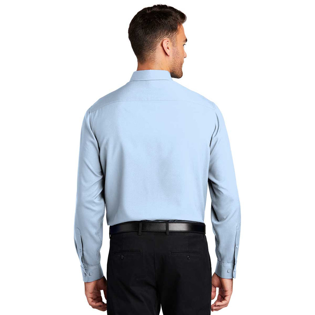 Port Authority Men's Cloud Blue Long Sleeve Performance Staff Shirt