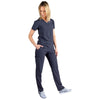 TiScrubs Women's Charcoal Grey Stretch One-Pocket Scrub Top