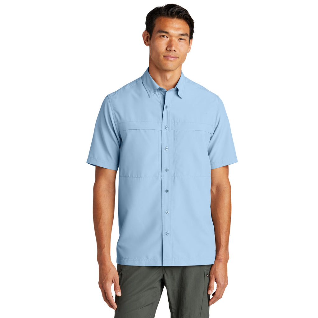 Port Authority Men's Light Blue Short Sleeve UV Daybreak Shirt