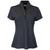 Greg Norman Women's Black Micro Pique Spinner Print Polo