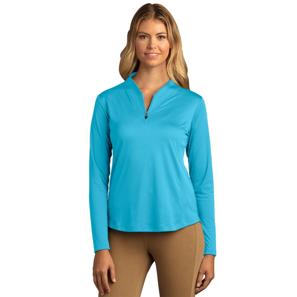 Greg Norman Women's Sky Play Dry Tulip Neck 1/4-Zip