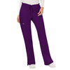 Cherokee Women's Eggplant Workwear Revolution Mid Rise Drawstring Cargo Pant