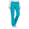 Cherokee Women's Teal Blue Workwear Core Stretch Midrise Drawstring Pant