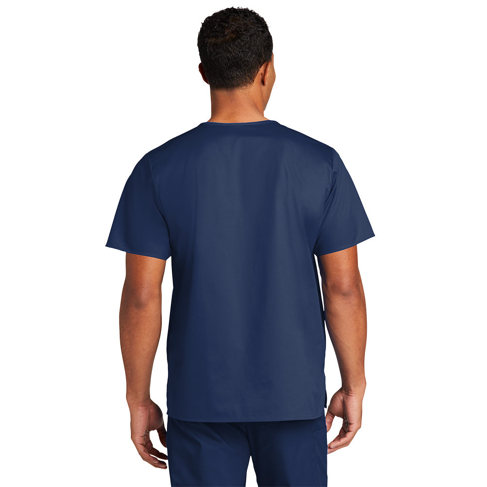 WonderWink Unisex Navy WorkFlex Chest Pocket V-Neck Top