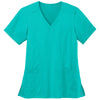 WonderWink Women's Teal Blue Premiere Flex V-Neck Top