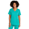 WonderWink Women's Teal Blue Premiere Flex V-Neck Top