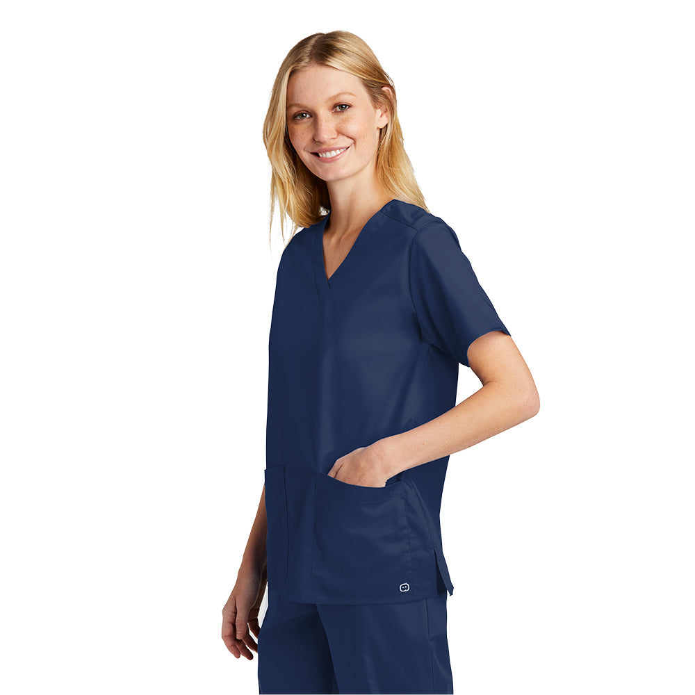 WonderWink Women's Navy WorkFlex V-Neck Top