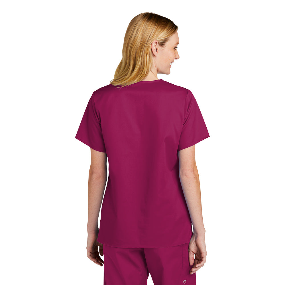 WonderWink Women's Wine WorkFlex V-Neck Top