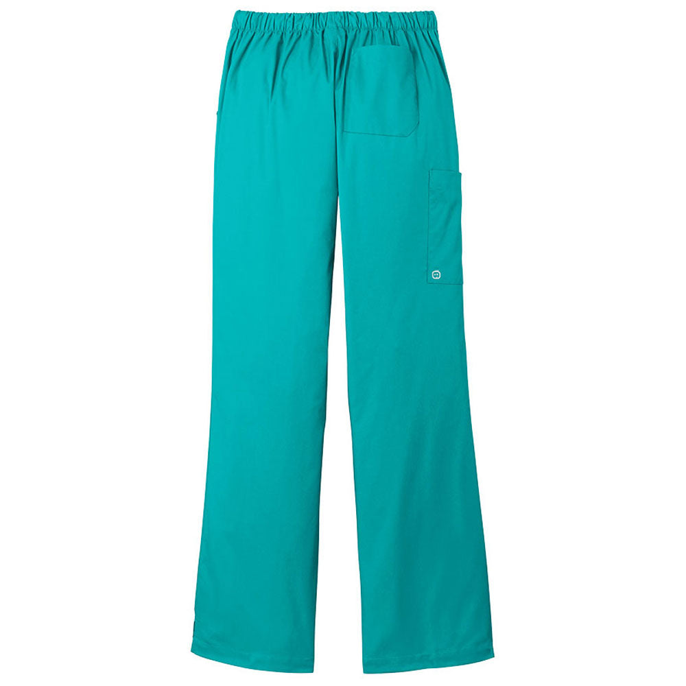 WonderWink Women's Teal Blue WorkFlex Flare Leg Cargo Pant