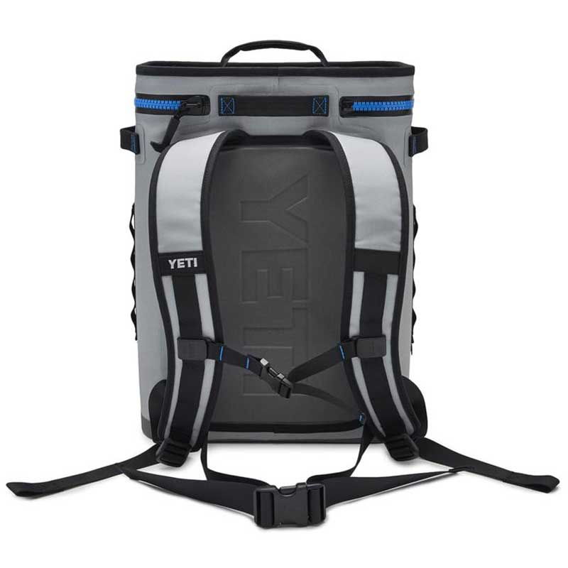 YETI Fog Grey/Tahoe Blue Hopper Backflip 24 Cooler