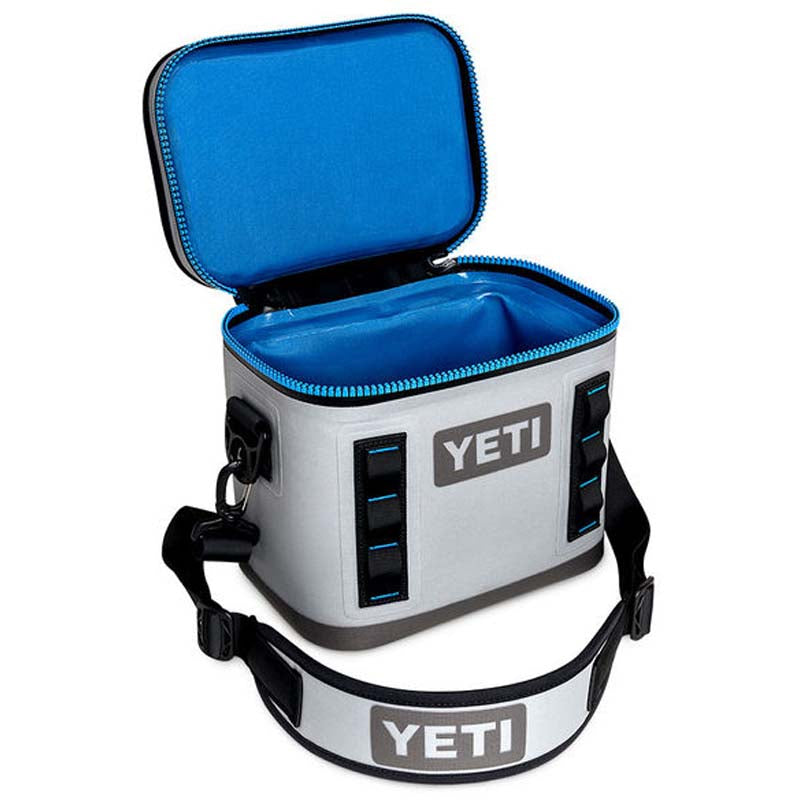 YETI Fog Grey/Tahoe Blue Hopper Flip 8 Cooler