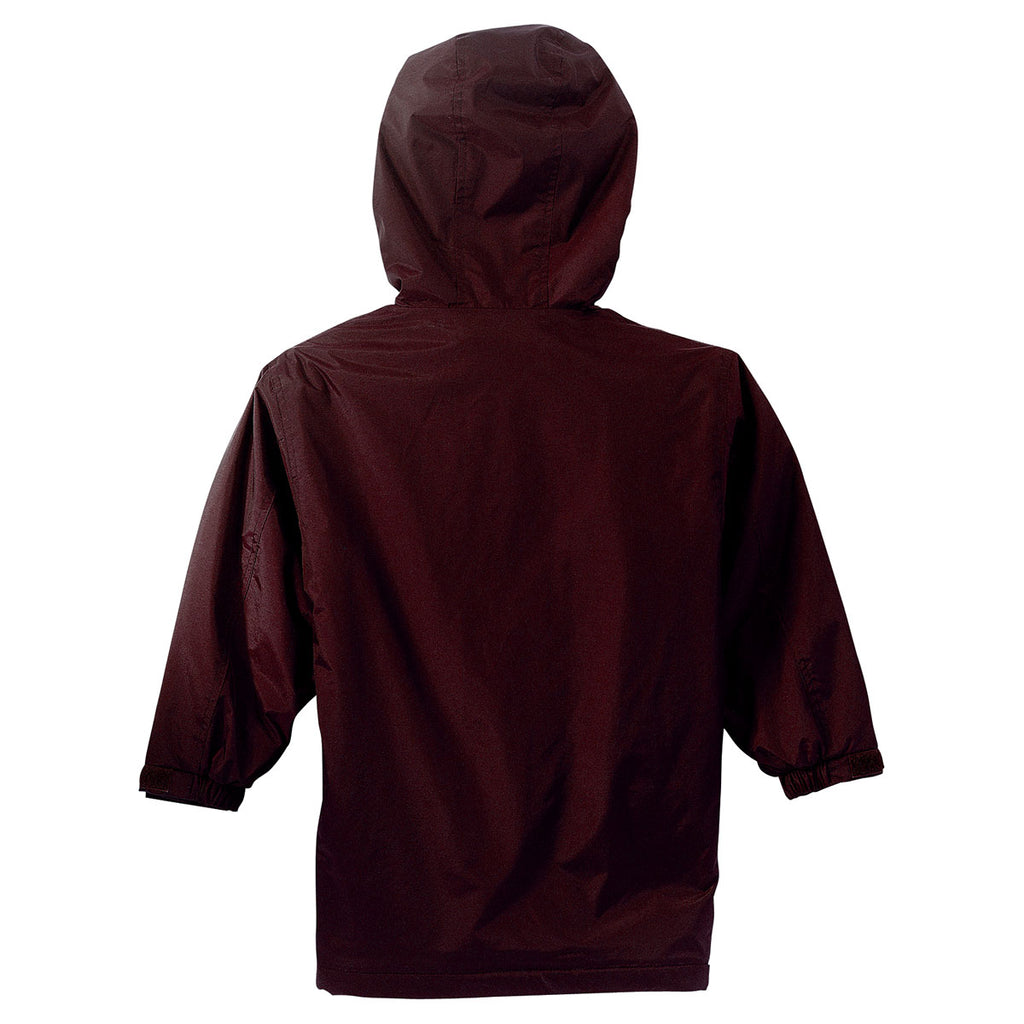 Port Authority Youth Maroon/Light Oxford Team Jacket