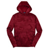 Sport-Tek Youth Deep Red Sport-Wick CamoHex Fleece Hooded Pullover