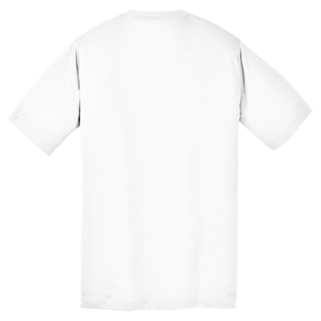 Sport-Tek Youth White PosiCharge RacerMesh Tee