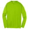 Sport-Tek Youth Lime Shock Long Sleeve PosiCharge Competitor Tee