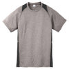 Sport-Tek Youth Vintage Heather/ Black Heather Colorblock Contender Tee