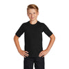 Sport-Tek Youth Black Short Sleeve Rashguard Tee